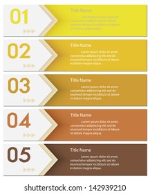 Modern clean template / can be used for infographics / numbered banners