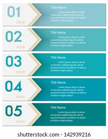 Modern clean template / can be used for infographics / numbered banners