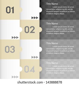 Modern clean template / can be used for infographics / numbered banners
