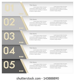 Modern clean template / can be used for infographics / numbered banners