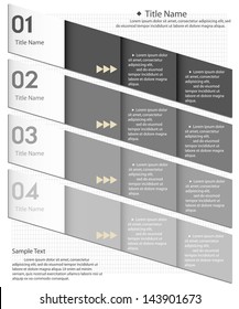 Modern clean template / can be used for infographics / numbered banners