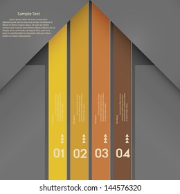 Modern clean template / can be used for infographics / numbered banners