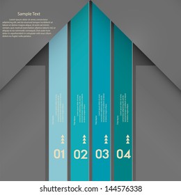 Modern clean template / can be used for infographics / numbered banners