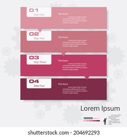 Modern clean template / can be used for infographics / numbered banners
