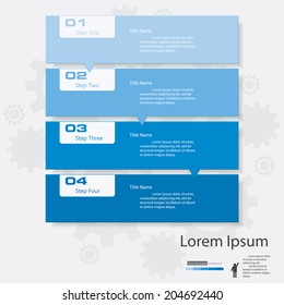 Modern clean template / can be used for infographics / numbered banners