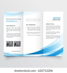 modern clean trifold leaflet design in size A4