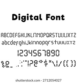 digital, fonte, alfabeto, arte, fonte