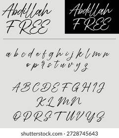 Diseño de tipografía moderno y limpio.
Ideal para branding, diseño de logotipos, titulares, carteles, Diseño web, embalaje y Uso editorial.
Ilustración de tipografía creativa adecuada para proyectos impresos y digitales. fuente escrita a mano, fuente de escritura