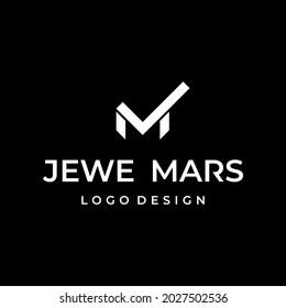 A modern, clean and unique logo about the letters J and M on a black background.
EPS 10, Vector.
