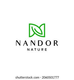 A modern, clean and unique logo about the letter N and nature, leaves or plants.
EPS 10, Vector.