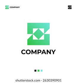Moderno, limpio, único y memorable gradiente de letra del logotipo.