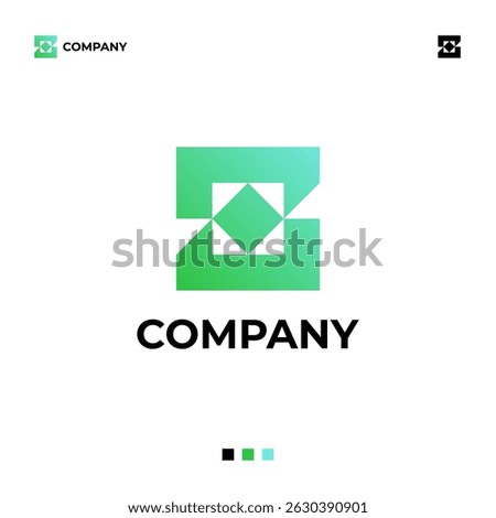 Modern, clean, unique and memorable logo letter gradient.