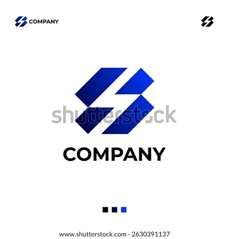 Modern, clean, unique and memorable logo letter gradient.