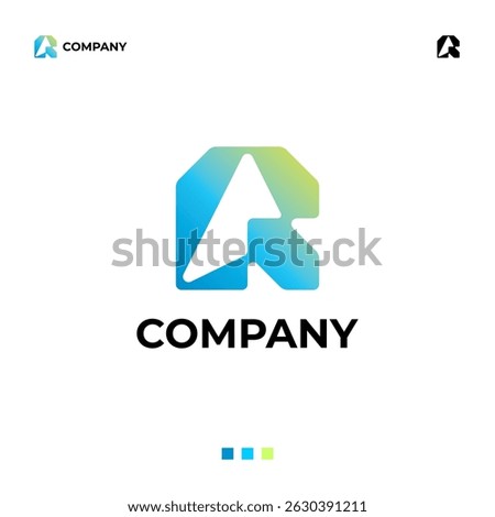 Modern, clean, unique and memorable logo letter gradient.