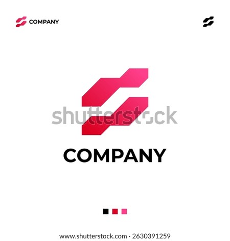 Modern, clean, unique and memorable logo letter gradient.