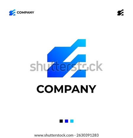 Modern, clean, unique and memorable logo letter gradient.