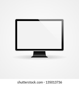 Modern clean vector lcd display with shadow