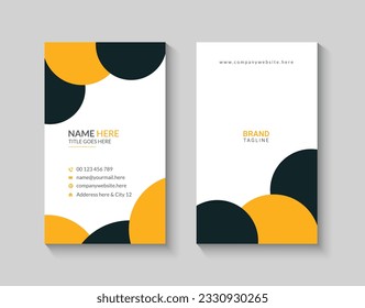 Modern and clean vertical business card design template