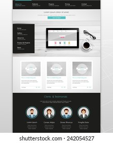 Modern Clean Website Template Eps 10 Vector