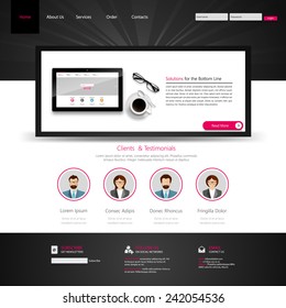 Modern Clean Website Template Eps 10 Vector