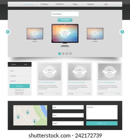 Modern Clean Website Template Eps 10 Vector 