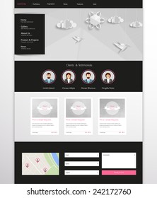 Modern Clean Website Template Eps 10 Vector 
