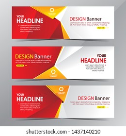 modern clean white and red  web template banner , promotion sale discount banners