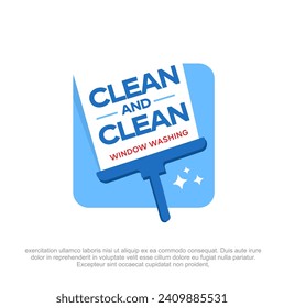 Modern Cleaning company logo design template. Window cleaning company logo. Office cleaning company logo. 