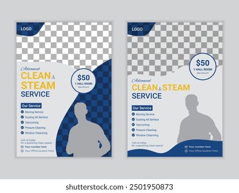 Modern Cleaning service agency editable flyer, house cleaning flier, home service template, pool, roof cleaning poster, office cleaning Housekeeping, wash, clean or home repair service marketing flyer