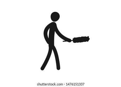Modern cleaning service icon vector on white background 