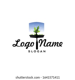 Modern cleaning service logo silhouette editable EPS vector files. For professional business, raise up company, future work and job. Vintage, high end flat design. Apply to web site, mobile phone apps