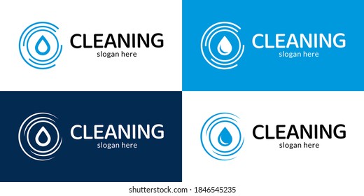 Modern cleaning service logotype. Vector.