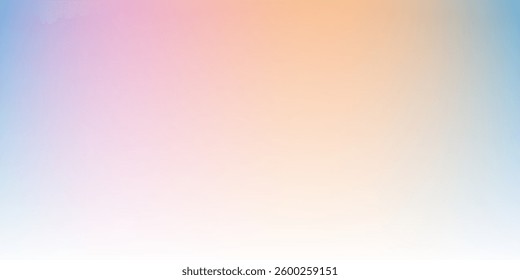 Modern clear blue sky. Pastel rainbow. Light blue  pink and yellow color vector banner. Pastel gradient sky art abstract