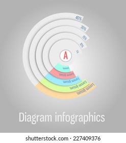 Modern, clear diagram. Can be used for infographics, websites elements, presentations, comparison, packages, advertisement.