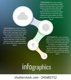 Modern, clear template. Can be used for infographics, websites elements, presentations, comparison, packages, advertisement.