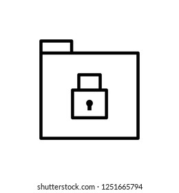Modern  clear  vector line secret  document  icon for web and graphic design. Eps10.