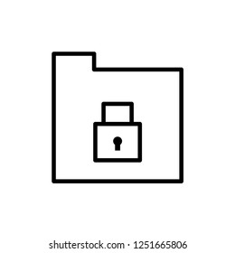 Modern  clear  vector line secret  document  icon for web and graphic design. Eps10.