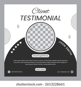 Modern client feedback design template 