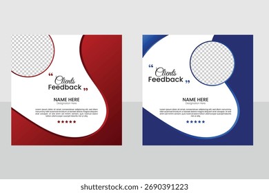 Comentarios de cliente moderno, diseño testimonial