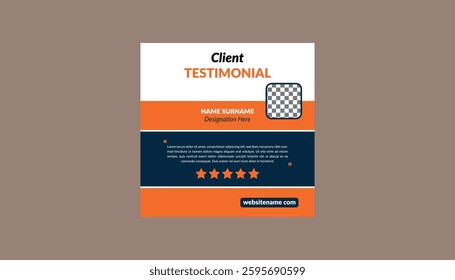 Modern Client Testimonial Design. Artistic Layout Display for Promotional Campaign.