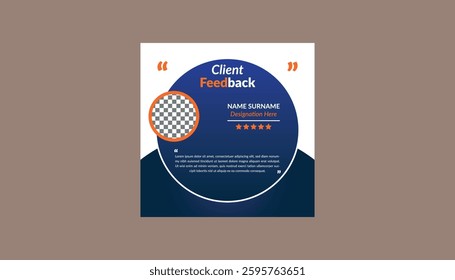 Modern Client Testimonial Design. Innovative Template Display for Promotional Campaign.