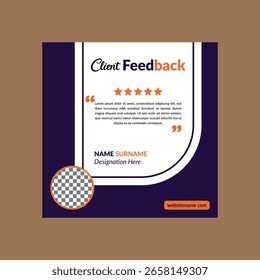 Design de Testemunho de Cliente Moderno. Exibição de modelo inovador para promoção.