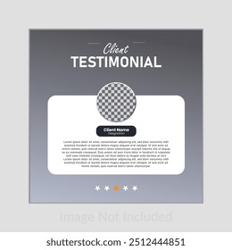 Modelo de design de depoimento de cliente moderno