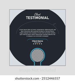 Modelo de design de depoimento de cliente moderno