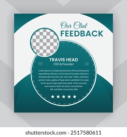 Modern Client Testimonial Vector post Design