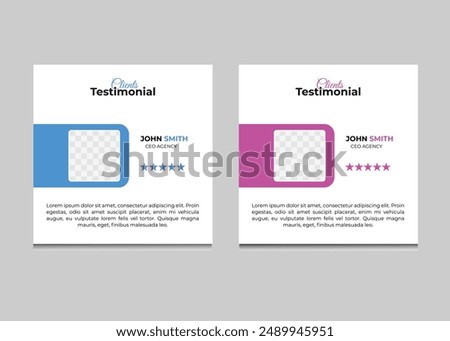 Modern Clients Testimonial Design Template.