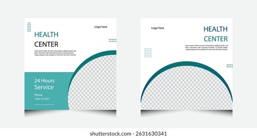 modern clinic advertisement template for instagram