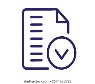 Modern clipboard line icon isolated on a white background
