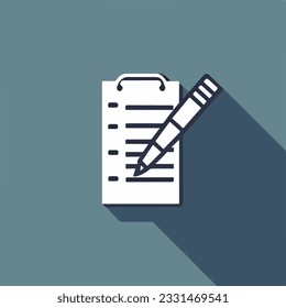 Modern clipboard line icon. Premium pictogram isolated on a white background. Vector illustration.