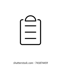 Modern clipboard line icon. Premium pictogram isolated on a white background. Vector illustration. Stroke high quality symbol. Clipboard icon in modern line style.